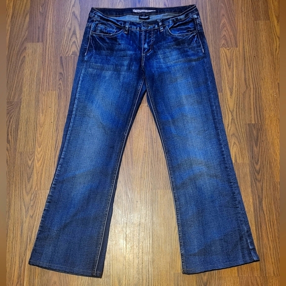 Mens colours of the world Jeans size 32x27 dark wash wide boot - Picture 1 of 8